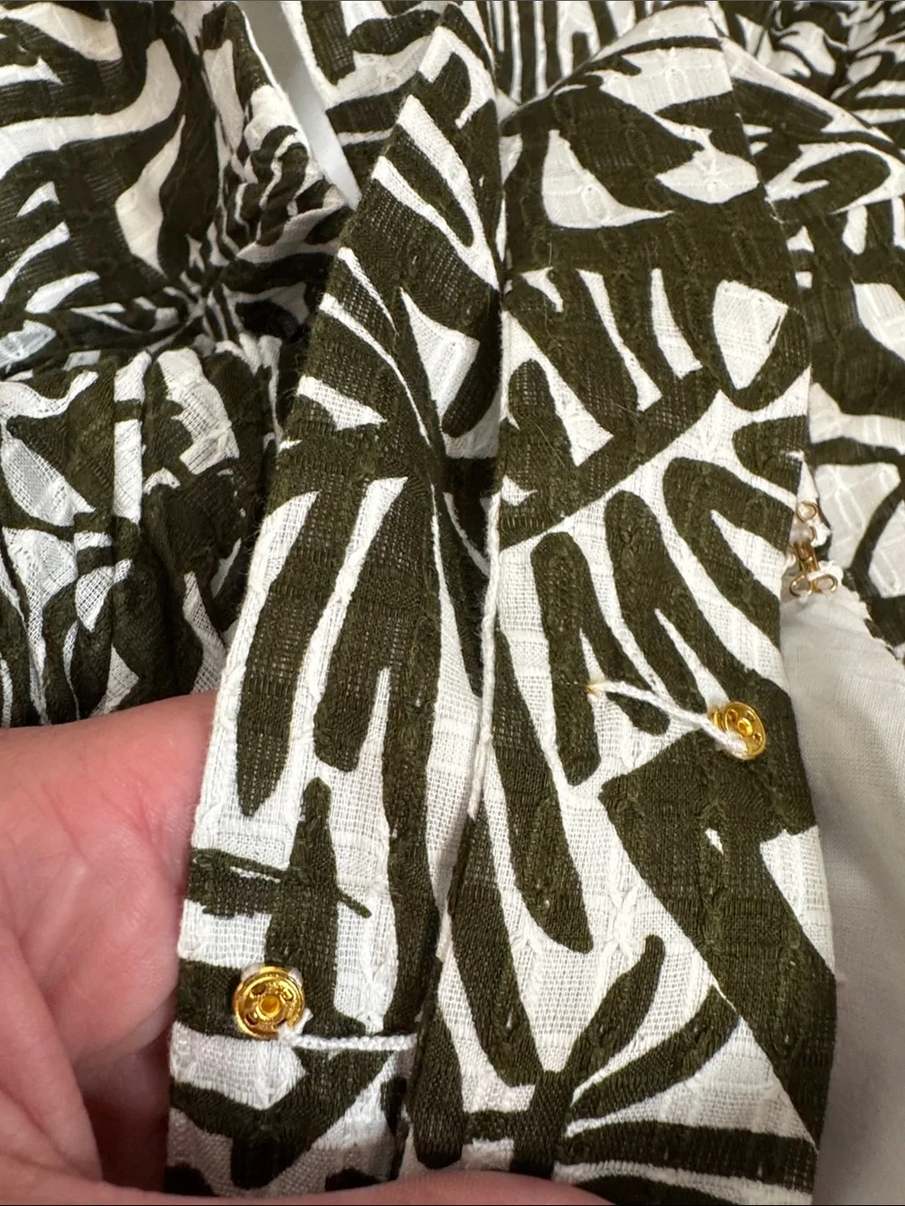 Kate Spade Green Palm Orchid Bow Back Dress